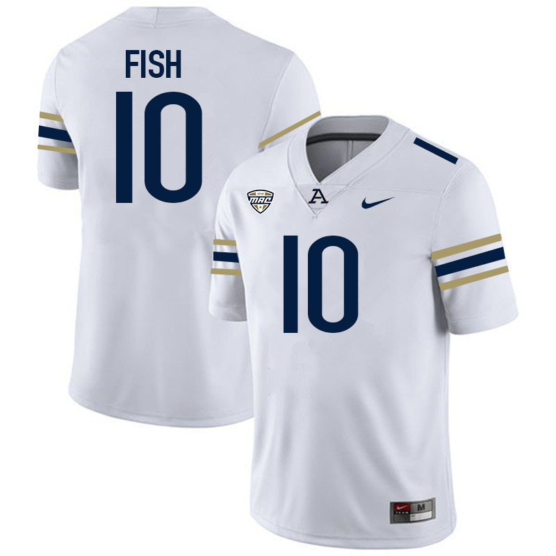 Antavious Fish Akron Zips Jersey,University Of Akron #10 Antavious Fish Jersey Youth-White